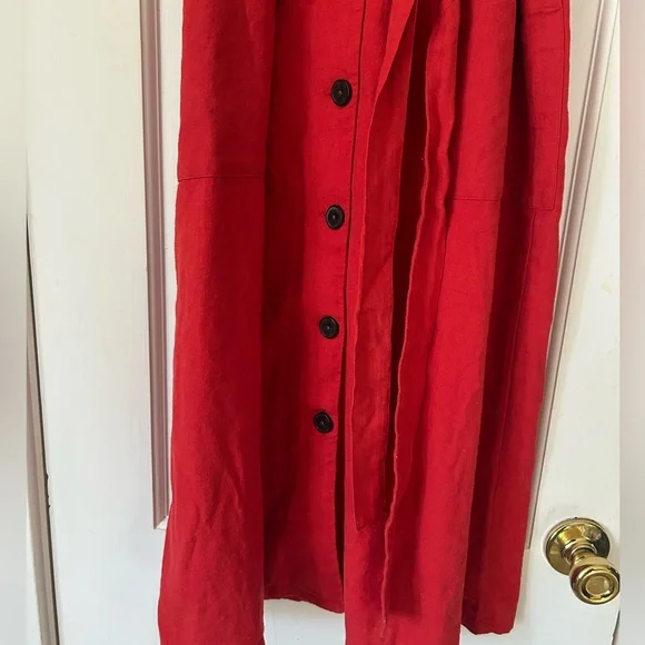 J Jill Linen Blend Button Down Dress - Picture 5 of 8